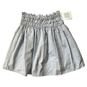 NEW Bella Bliss Pull On Blue Chambray Skirt 100% Cotton Fully Lined Girl's 12